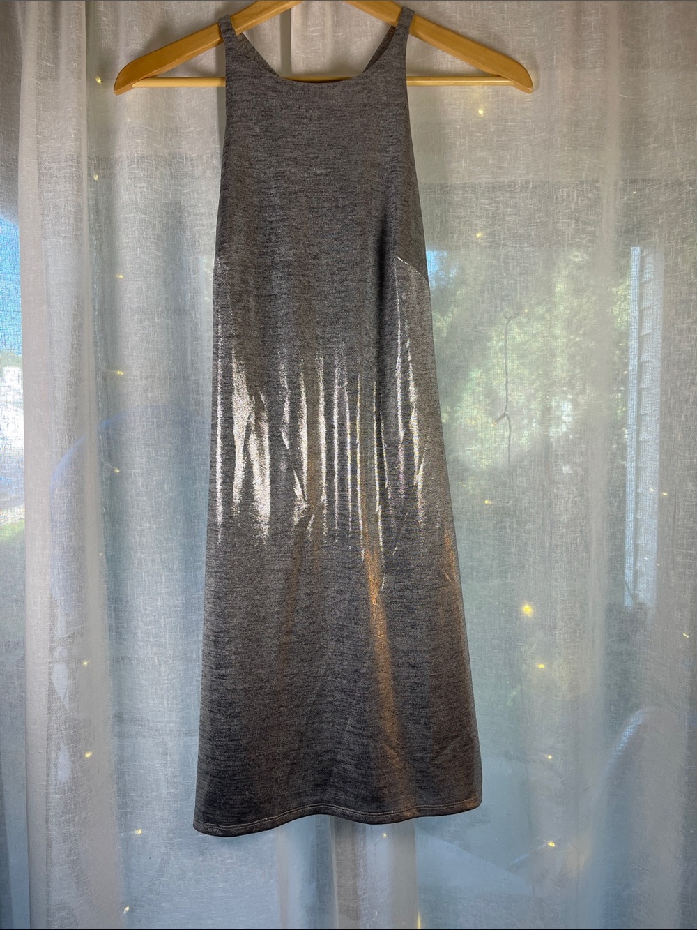 White House Black Market Gray Halter Midi Dress